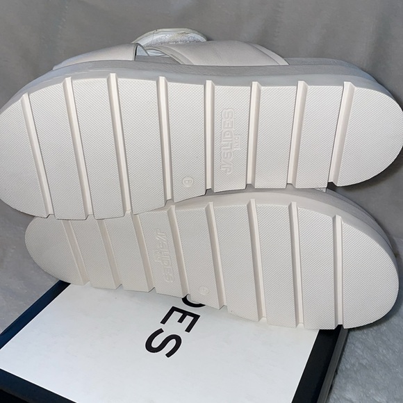 NWT J/SLIDES BELLA Ivory Leather Sandal - Picture 12 of 13